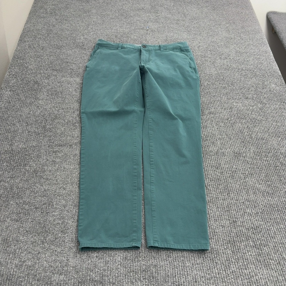 Bonobos Pants Mens 34 Green Cotton Spandex Stretch Chinos Casual Preppy